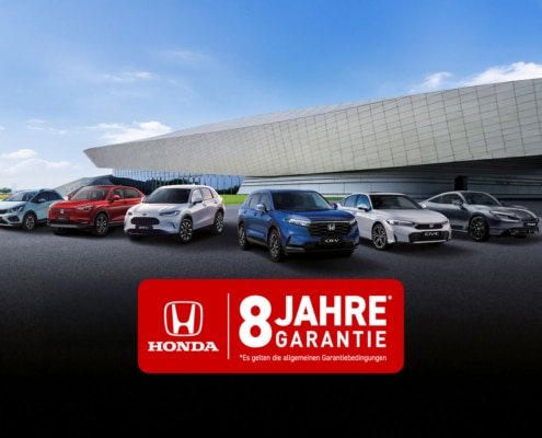 Bis zu 8 Jahre Garantie für Honda Fahrzeuge