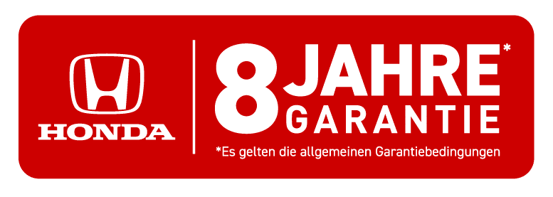 8 Jahre Garantie für Honda Fahrzeuge